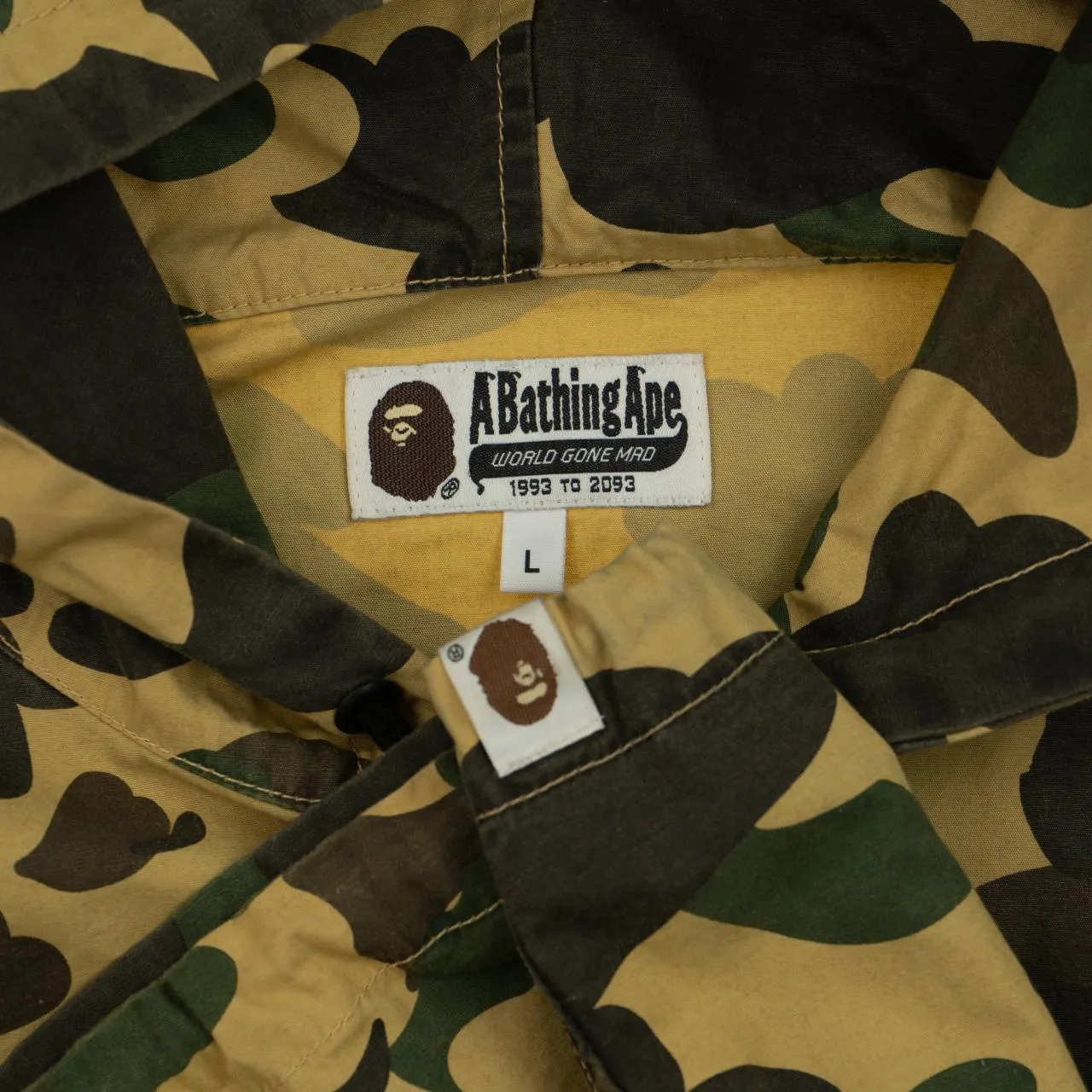 Vintage Bape Camo Q Zip Jacket Size L