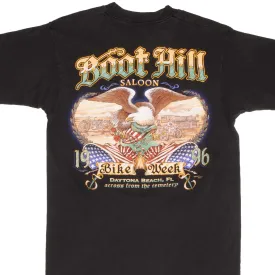 VINTAGE BOOT HILL SALOON BIKE WEEK 1996 TEE SHIRT SIZE LARGE MADE IN USA