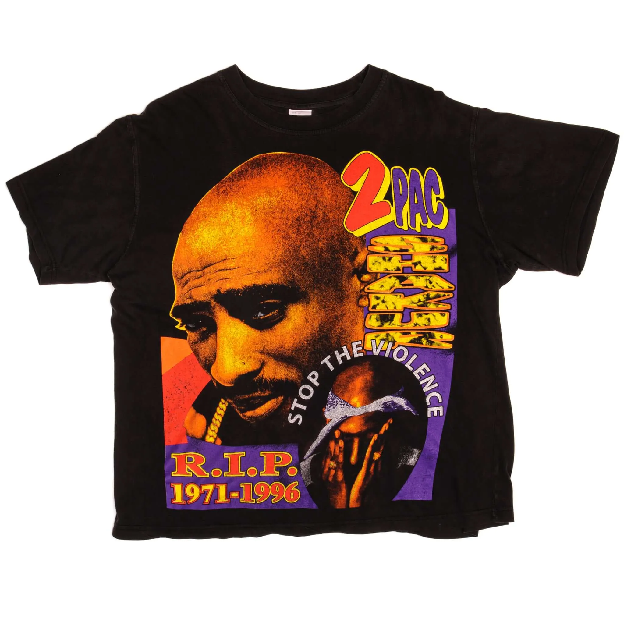 VINTAGE BOOTLEG 2PAC TEE SHIRT 1990's SIZE LARGE