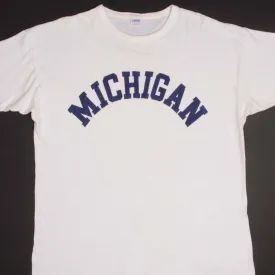 VINTAGE CHAMPION MICHIGAN UNIVERSITY TEE SHIRT 1970s SIZE XL MADE IN USA