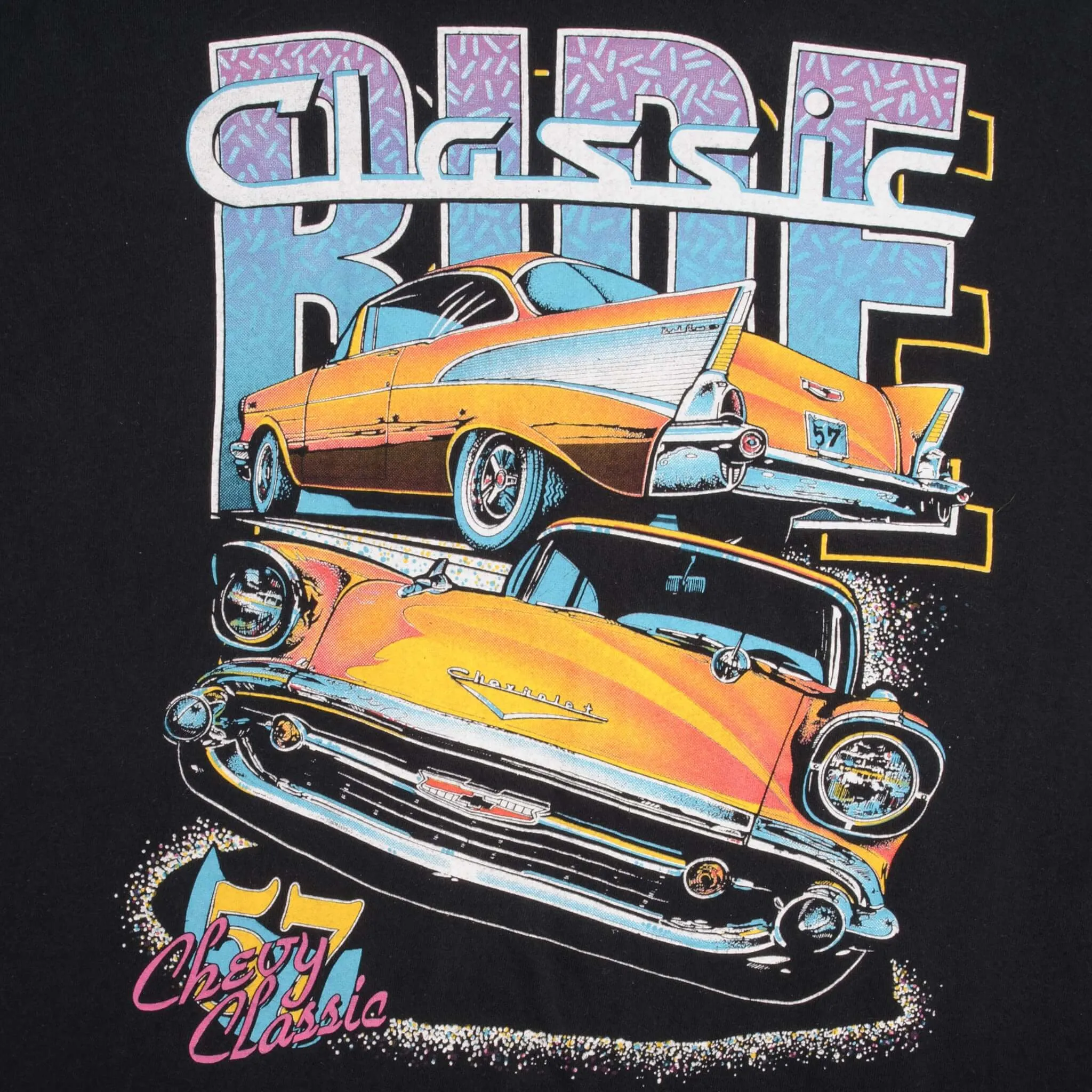 VINTAGE CHEVY 1957 CLASSIC RIDE CAR TEE SHIRT 1990S SIZE XL