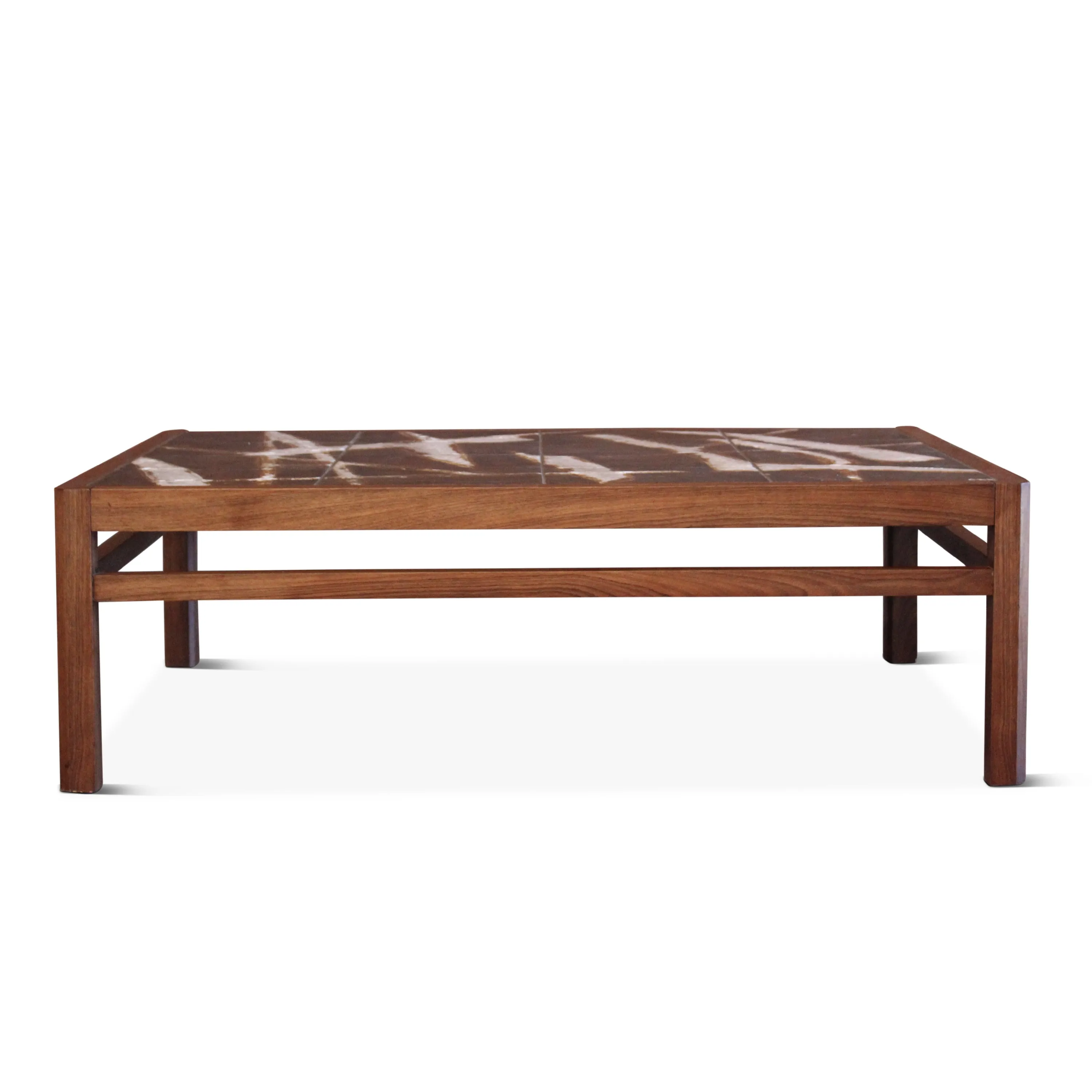 Vintage Danish Rosewood and Ceramic Tile Coffee Table by Ole Bjorn Krüger, 1960s