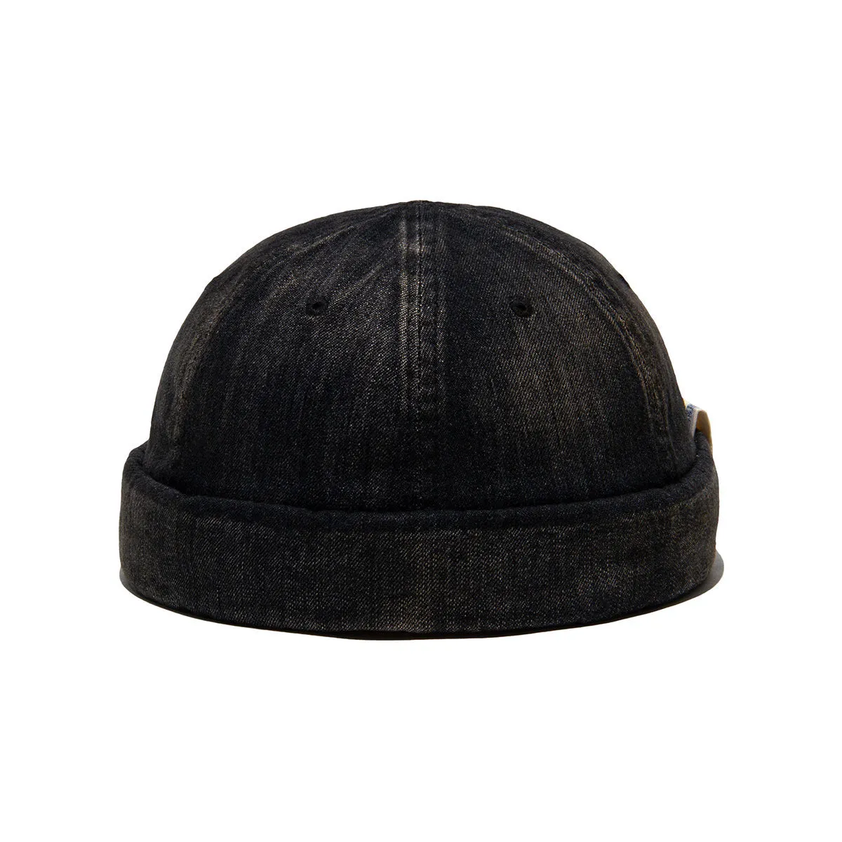 VINTAGE DENIM ROLL CAP - Black