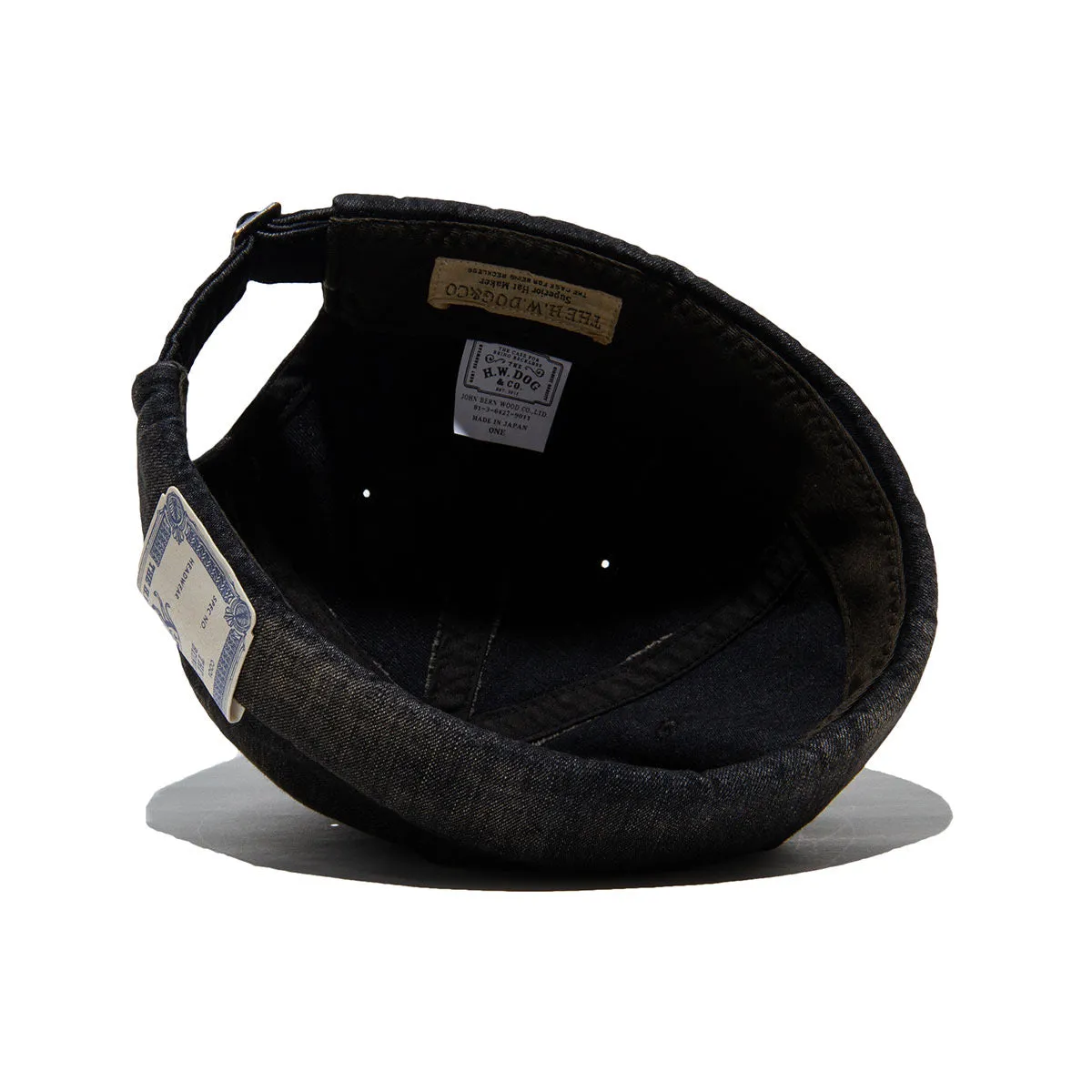 VINTAGE DENIM ROLL CAP - Black