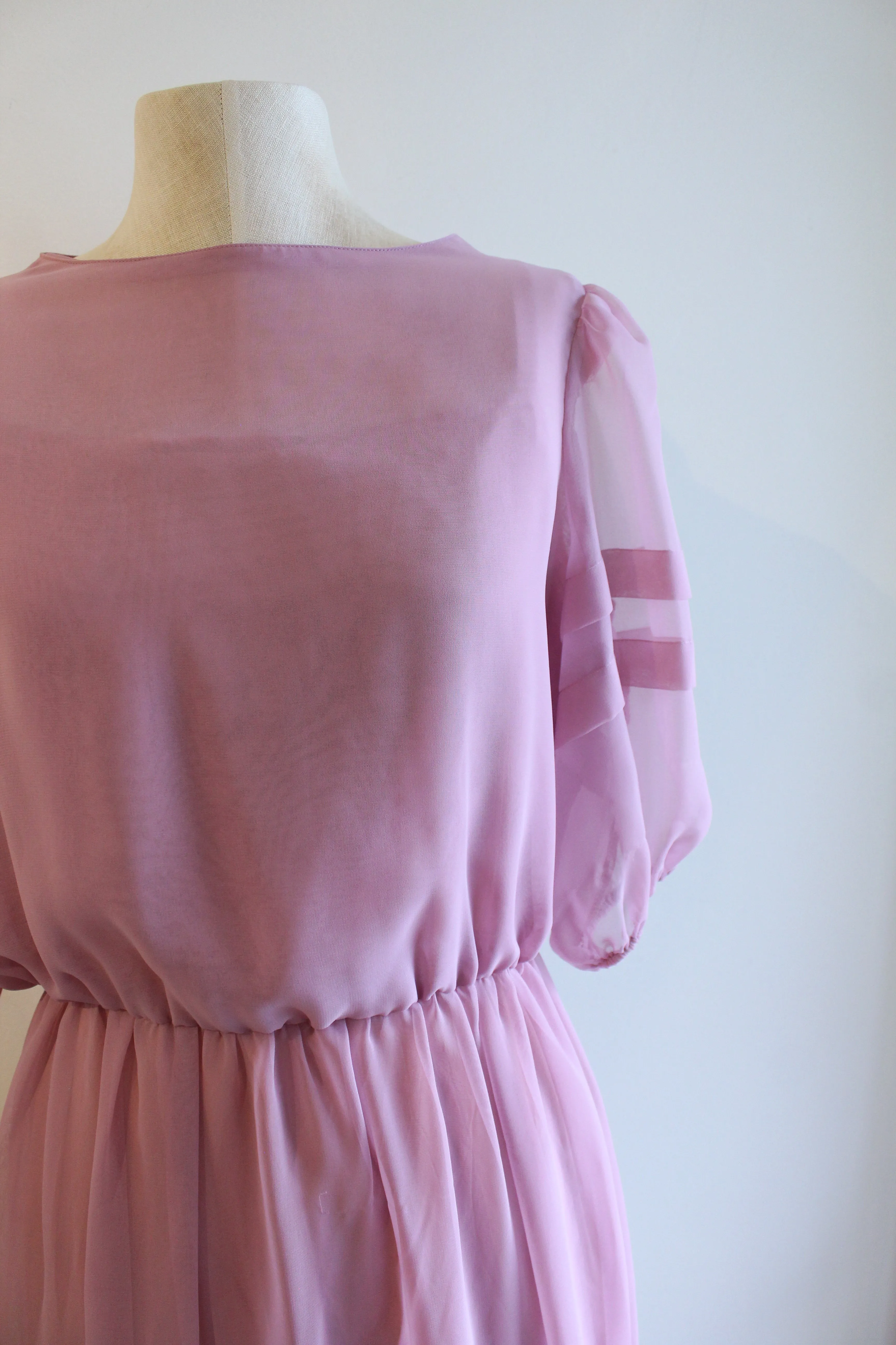 Vintage Dusty Rose Gown Dress