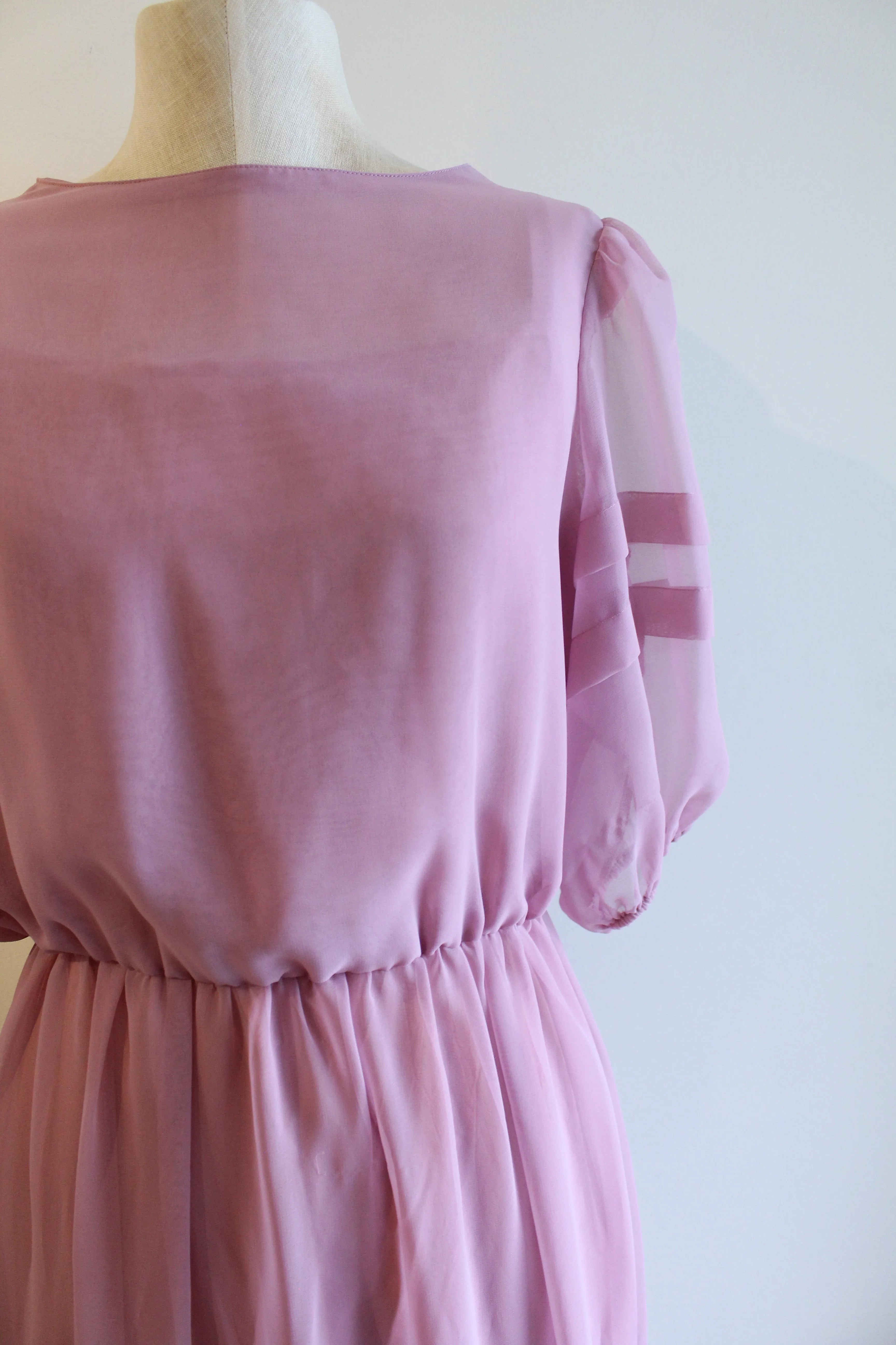 Vintage Dusty Rose Gown Dress