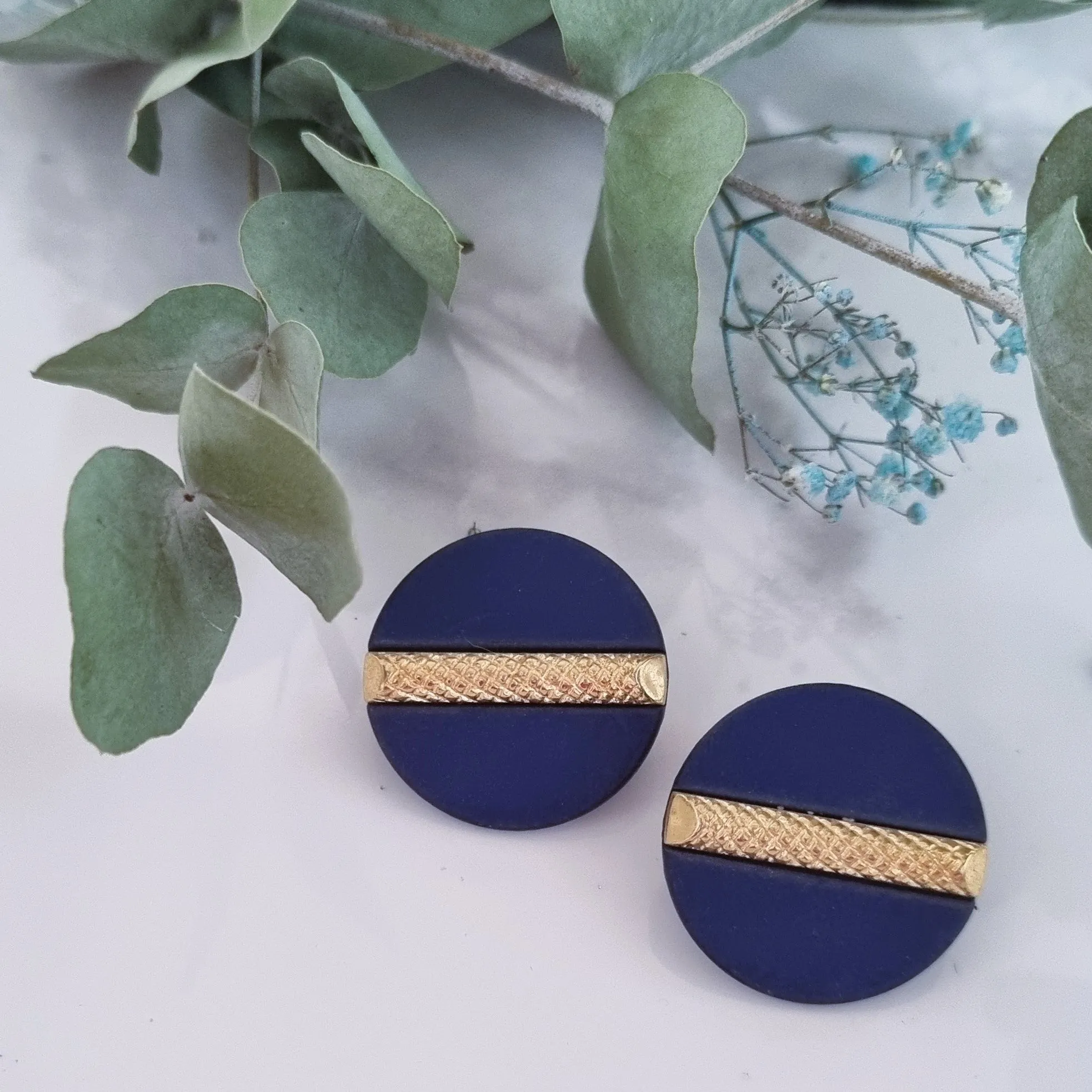 Vintage earrings -Blue