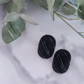 Vintage earrings - Vertical black