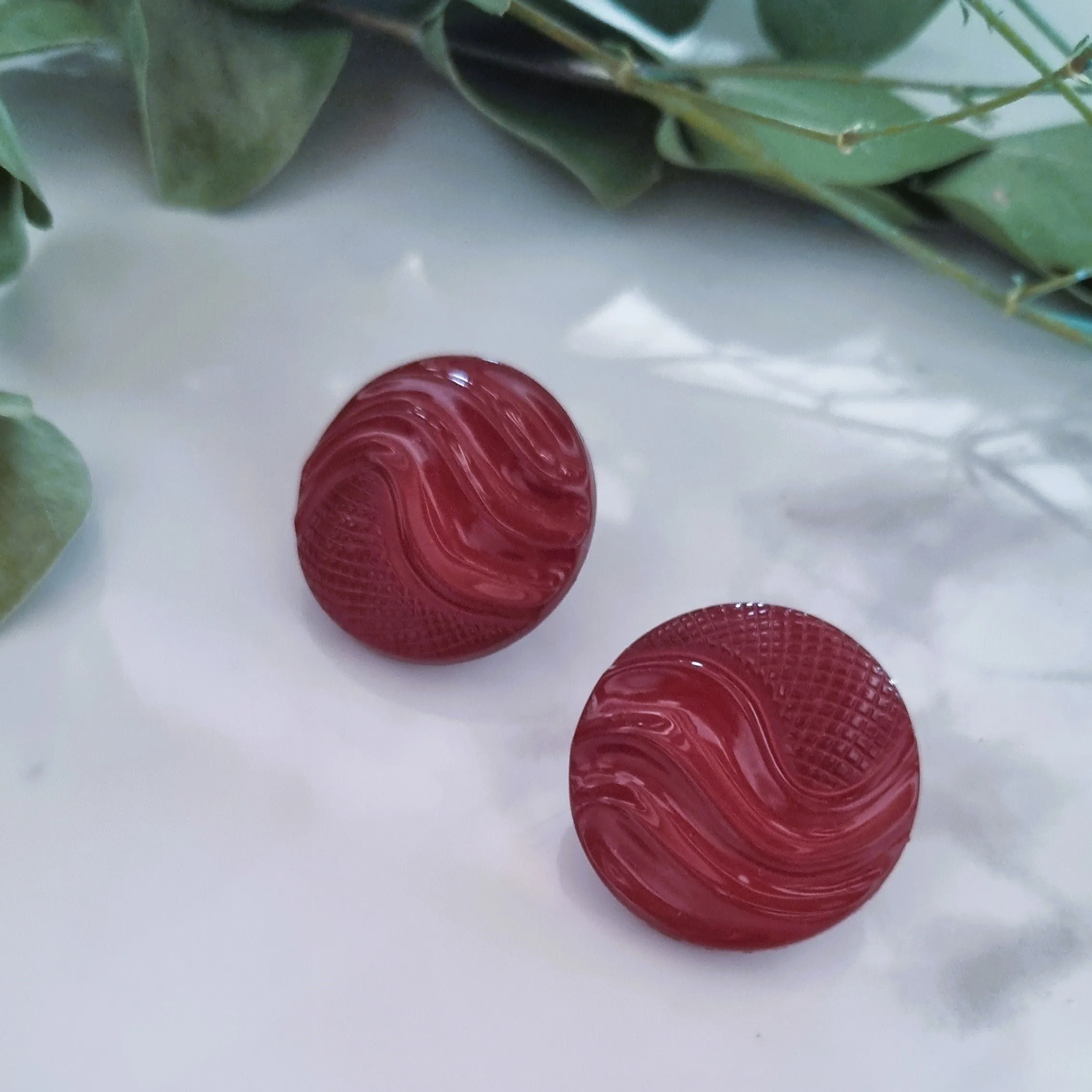 Vintage earrings - Waves in colours (small)