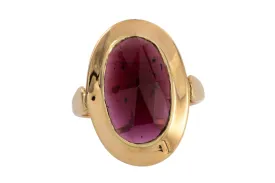 Vintage faceted garnet ring