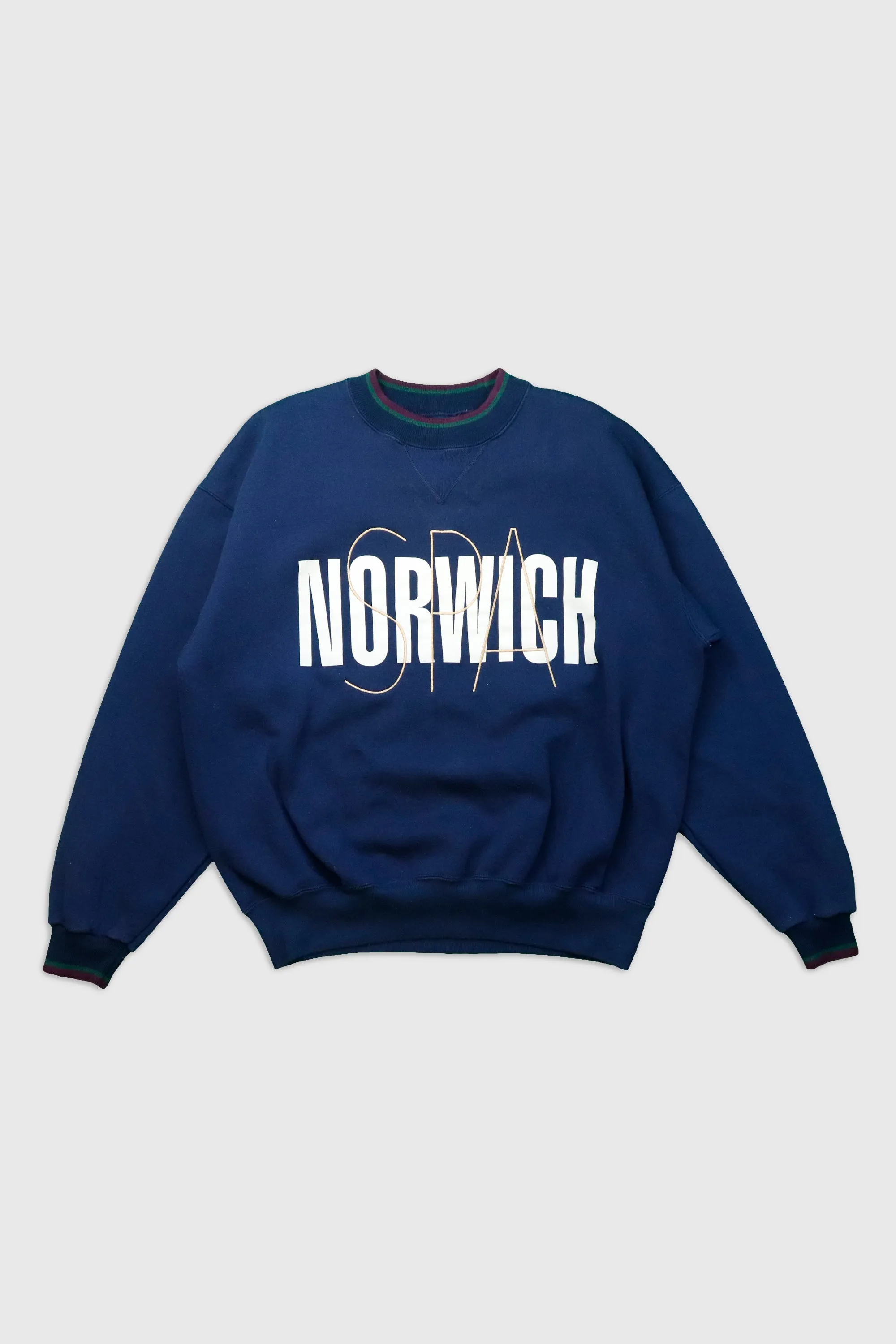 Vintage Norwich Spa Embroidered Sweatshirt Sz L