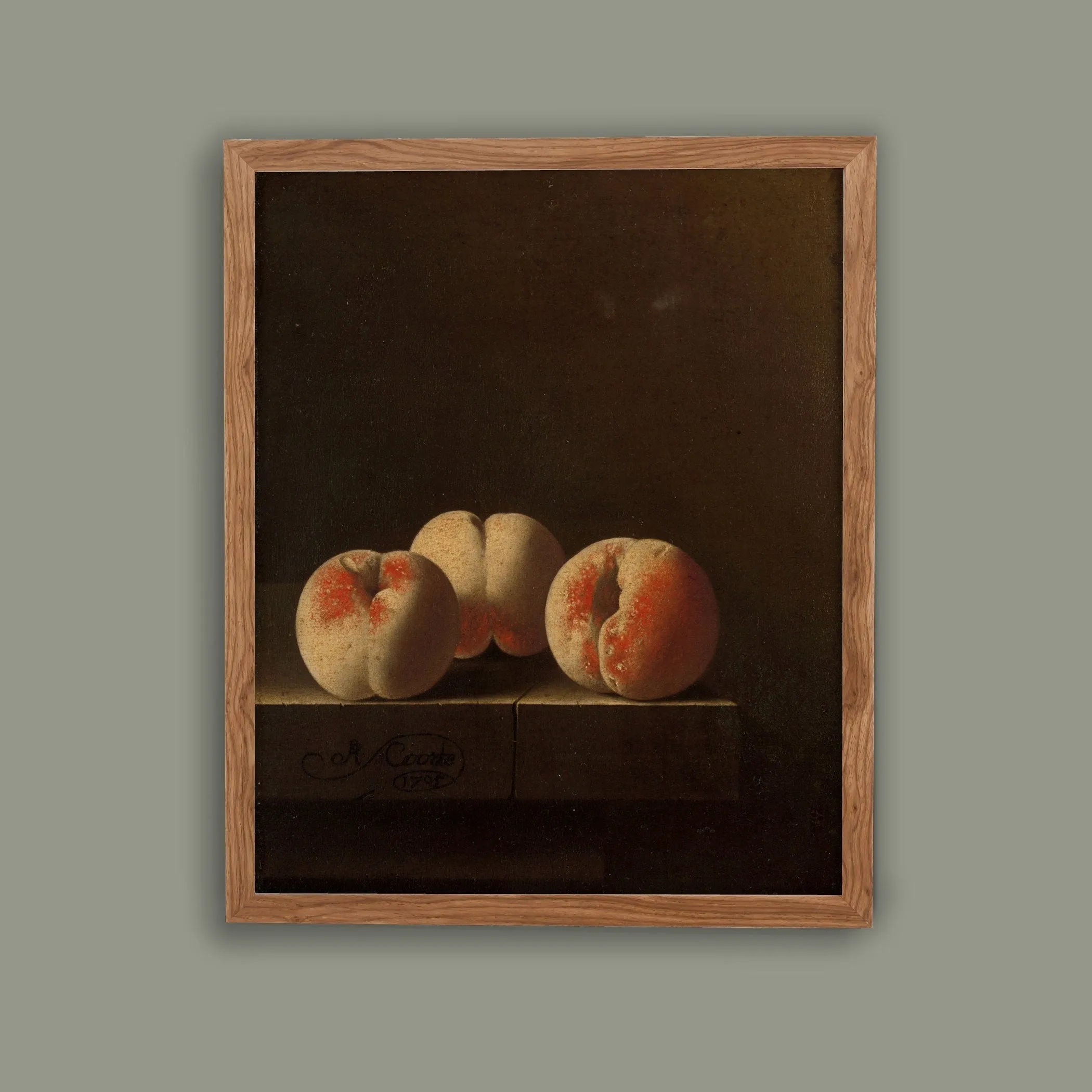 Vintage Peaches Fruit Kitchen Wall Art