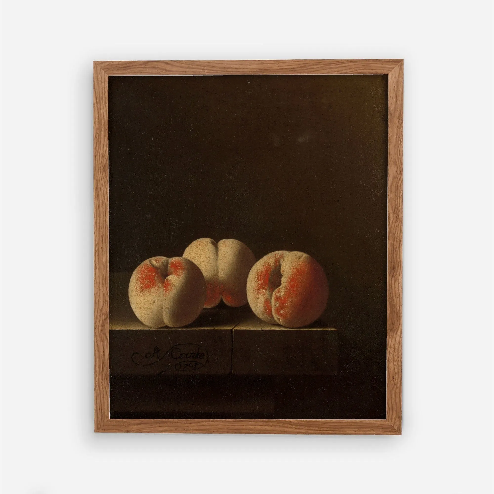 Vintage Peaches Fruit Kitchen Wall Art