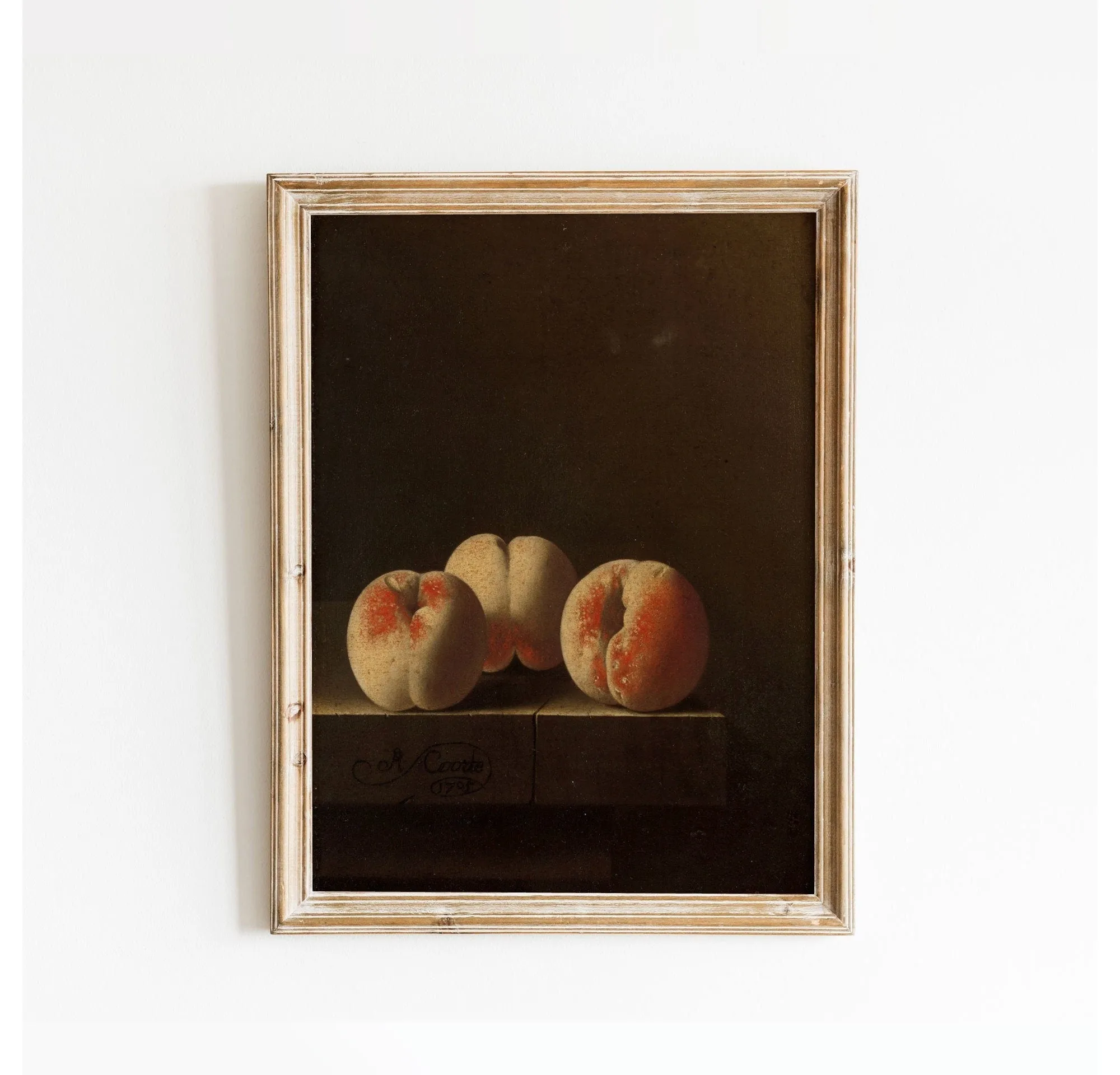 Vintage Peaches Fruit Kitchen Wall Art