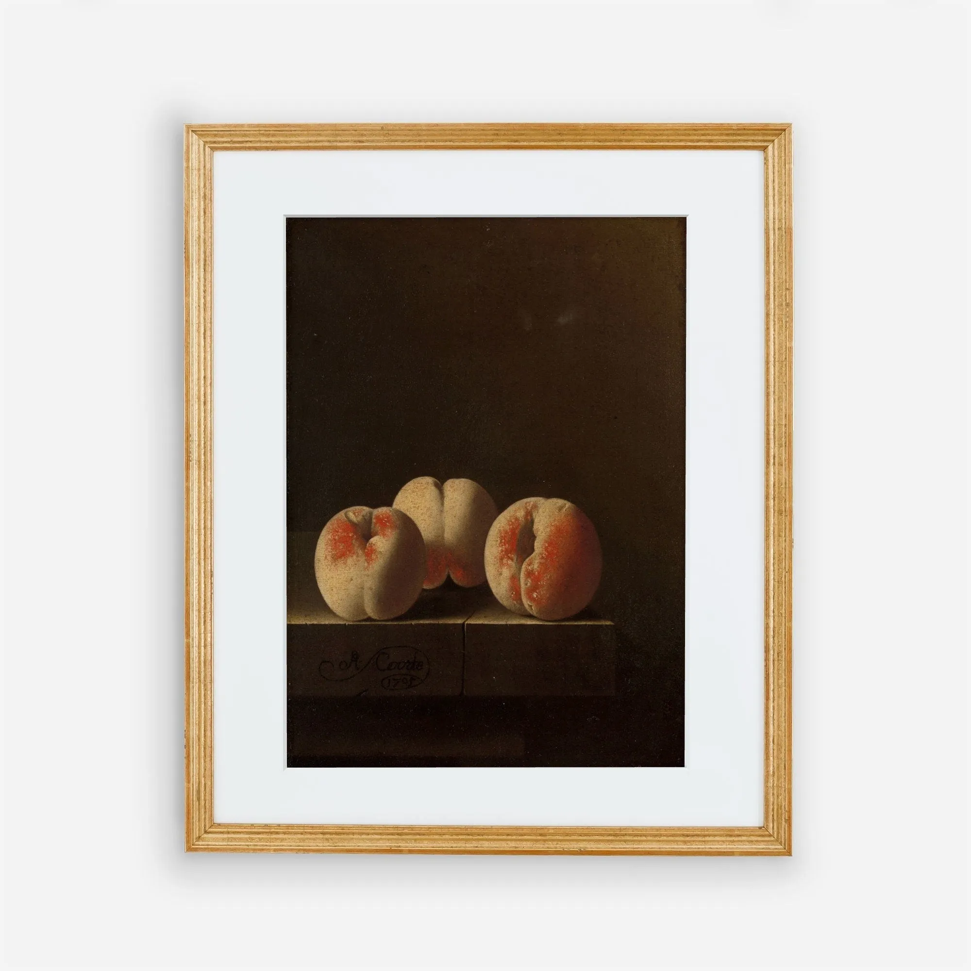 Vintage Peaches Fruit Kitchen Wall Art