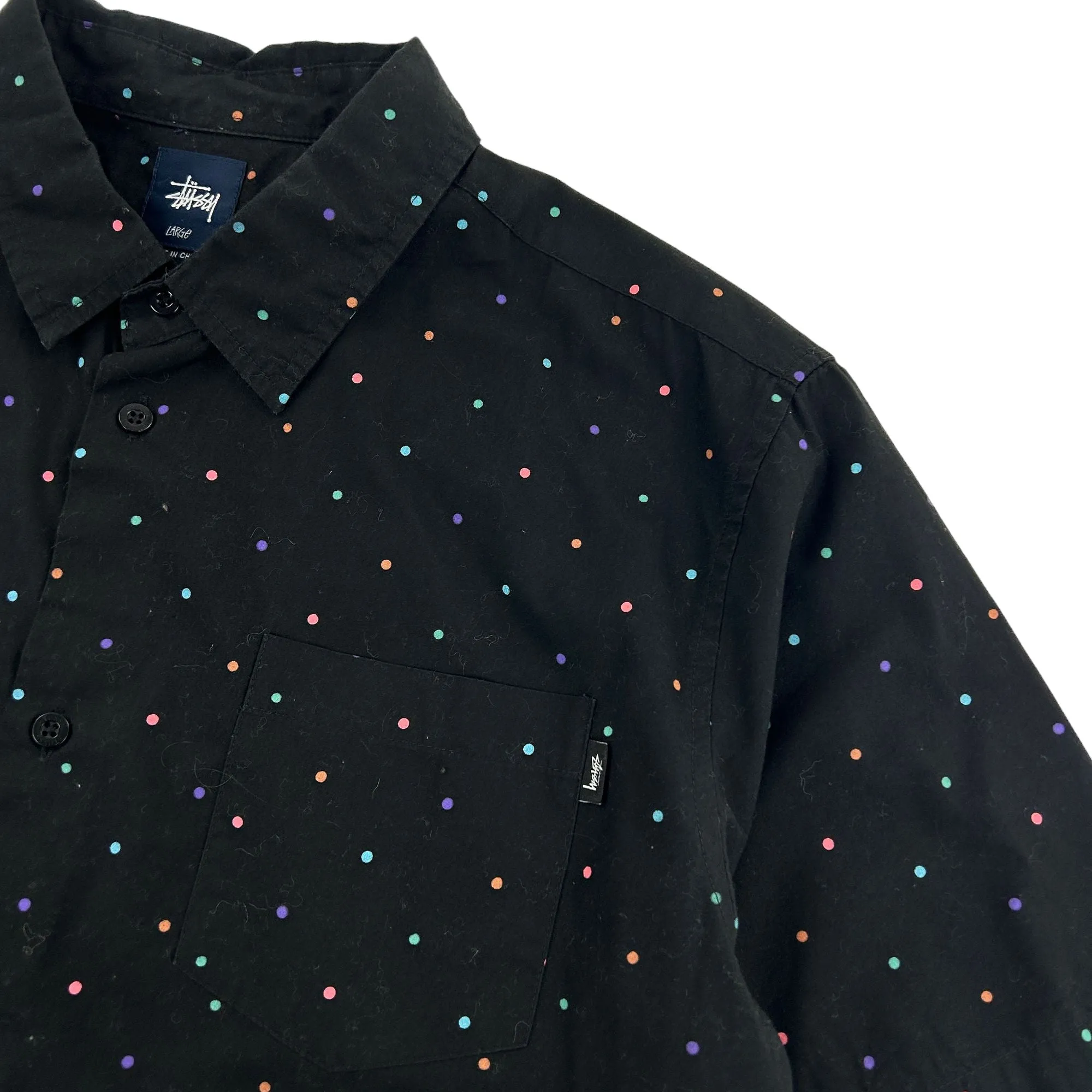 Vintage Stussy Polka Dot Shirt Size L