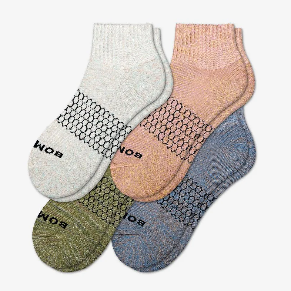 Women's Sparkle Quarter Sock 4-Pack