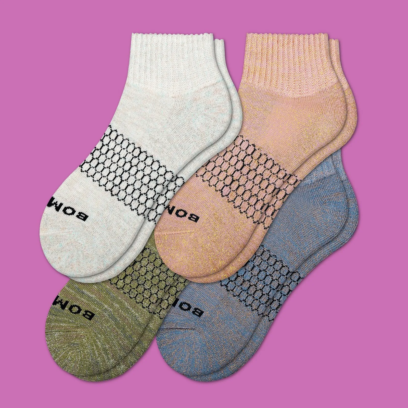 Women's Sparkle Quarter Sock 4-Pack