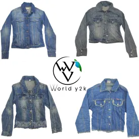 Y2k Denim Button Jacket